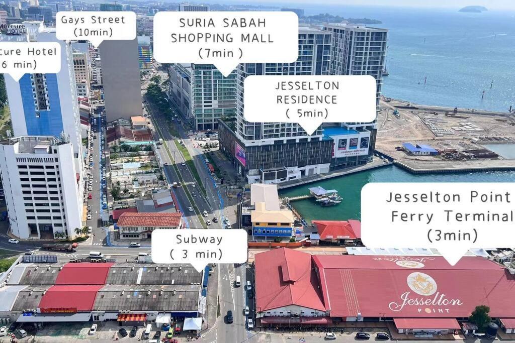 合一民宿 Unity At Jesselton Quay New Seaview Netflix 2-6pax Free Parking Apartment *